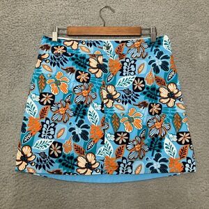 Y2K VTG Reversible Mini Skirt M Tropical Colorful Floral Sporty Surf Swim Beach